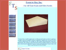 Tablet Screenshot of foamtosize.com